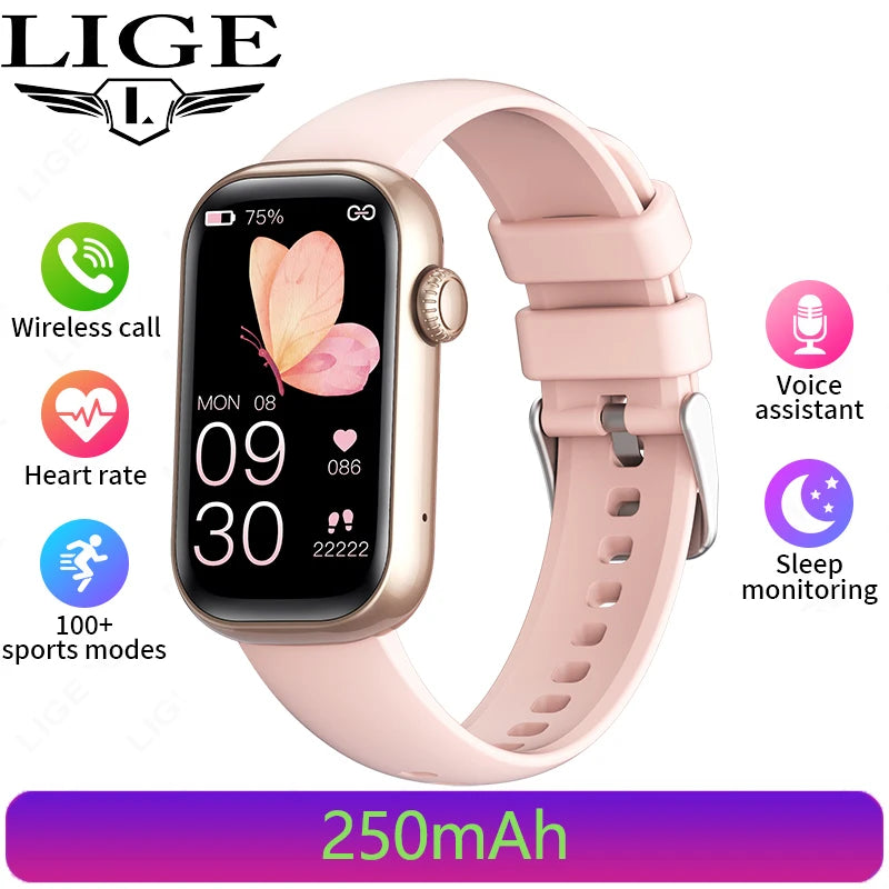 For Android IOS Smart Bracelet Women Smartwatch Men Heart Rate Blood Oxygen Waterproof Sport Smart Band Watch For Ladies 2026