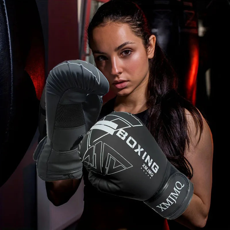 Guantes de boxeo de entrenamiento profesional para adultos, guantes duraderos de saco de arena de lucha de PU, regalos de lucha para deportes de combate, unisex, para boxeo,