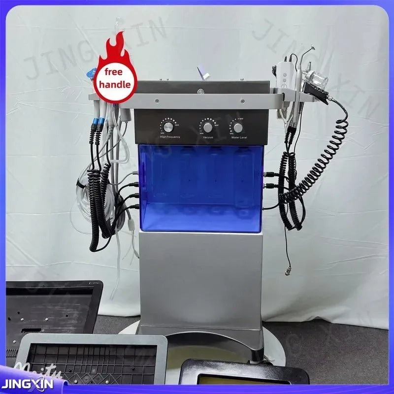 Máquina facial Hydra 12 en 1, dispositivo de cuidado de la piel con chorro de agua y oxígeno, instrumento de belleza de hidrodermoabrasión, limpieza profunda