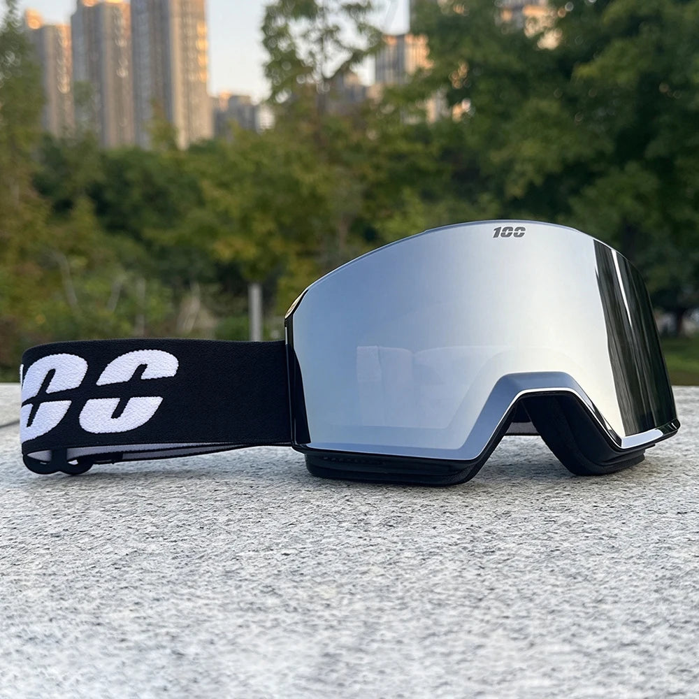 Gafas de esquí profesionales para invierno, con sistema de cambio rápido mediante imán, doble capa, tratamiento antiniebla, para snowboard, para hombres y mujeres.