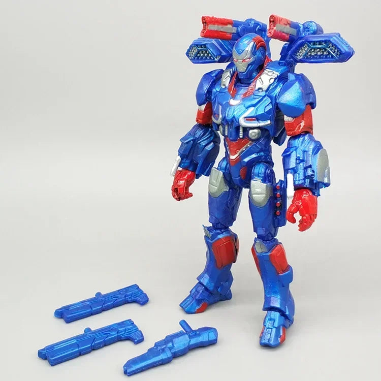 Marvel-figura de acción de Iron Man, modelo de máquina de guerra de 3,75 pulgadas, modelo de los vengadores, juguetes, regalos, estatuas de Anime, colecciones de estatuillas