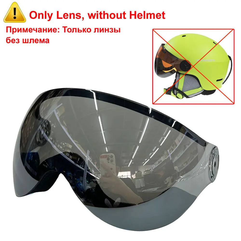 Casco de esquí MOON moldeado integralmente PC + EPS casco de esquí de alta calidad gafas deportes al aire libre esquí Snowboard monopatín cascos para hombre