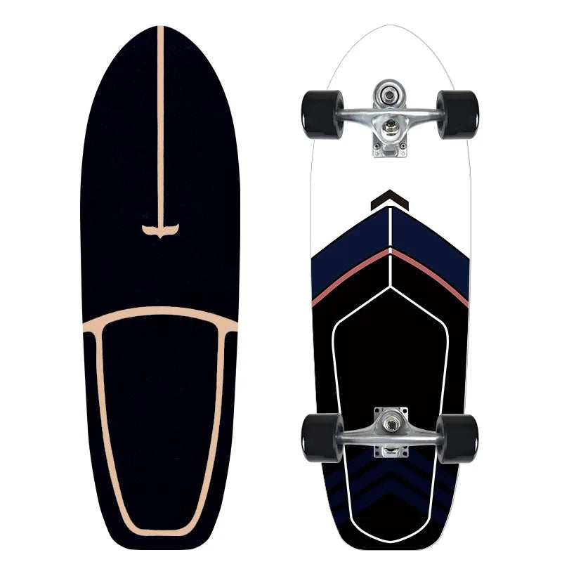 Monopatín de surf individual CX7 de arce para carving, cruiser, longboard, para pumping, deportivo y genial