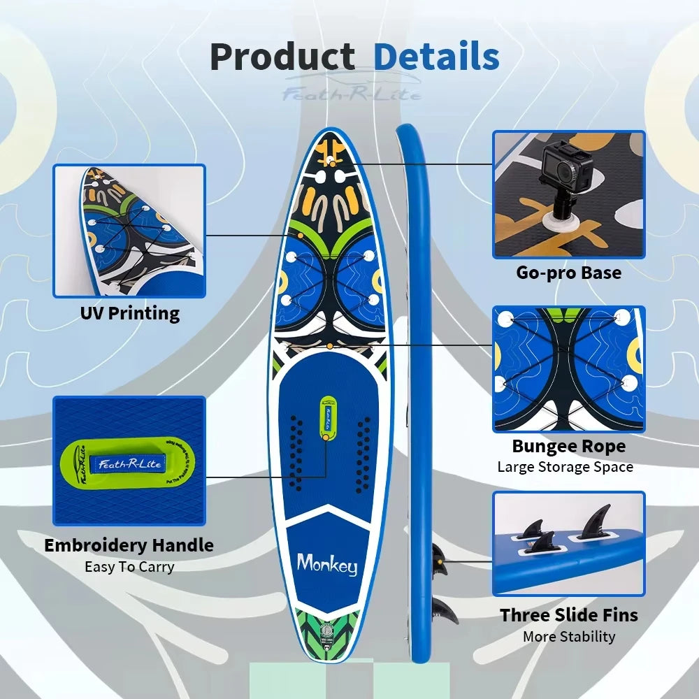Tabla de Paddle Surf Inflable FunWater, Tabla de Surf SUP de 11&