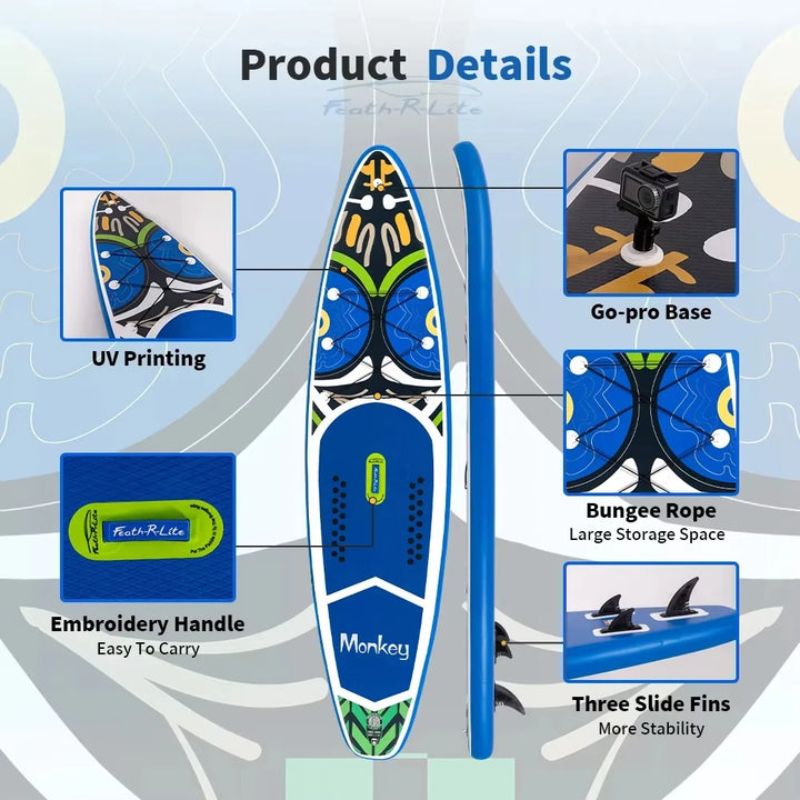 Tabla de Paddle Surf Inflable FunWater, Tabla de Surf SUP de 11&