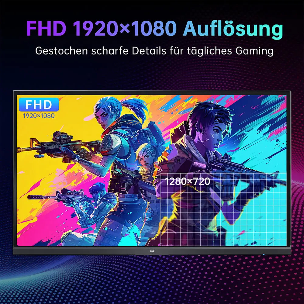 Monitor para Juegos KTC H24B9S-2 de 23.8 Pulgadas Full HD, Pantalla IPS, Frecuencia de Actualización Fluida de 144Hz, 113% SRGB, 178 °   Ángulo de visión, Tecnología de cuidado ocular, Puertos HDMI y VGA, Compatible con