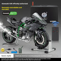1:6 Remote Start Extra Large Spray Kawasaki H2R Motorcycle Model H2 Alloy Locomotive Officially Licensed Toy Model Decoration