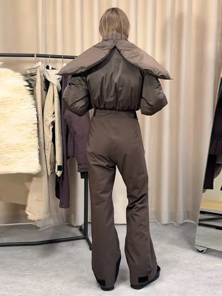Abrigo largo ajustado de lana con capucha para mujer, chaqueta femenina lisa de manga larga con una botonadura, prendas de vestir para Otoño e Invierno 2025