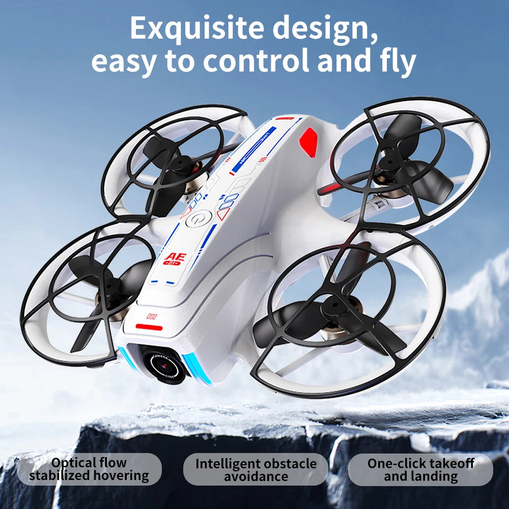 Mini Drone 8K HD-VR Cámara dual 180° ESC Flujo óptico Evitación de obstáculos Motor Drone UAV Control remoto Quadcopter Juguete universal