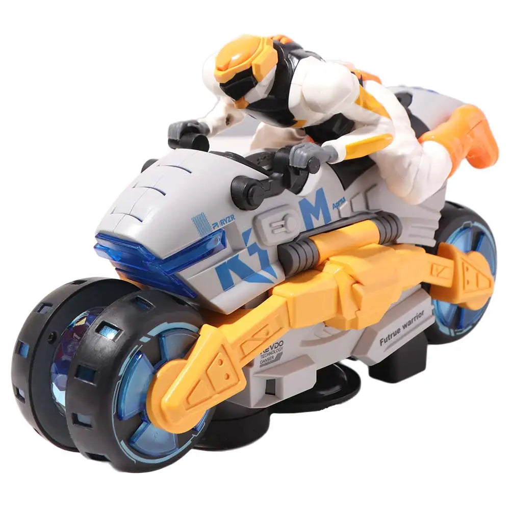 360 Rotating Electric Stunt Motorcycle Transformable Dynamic Light Deformation Motorcycle Toy Motorbike Interactive