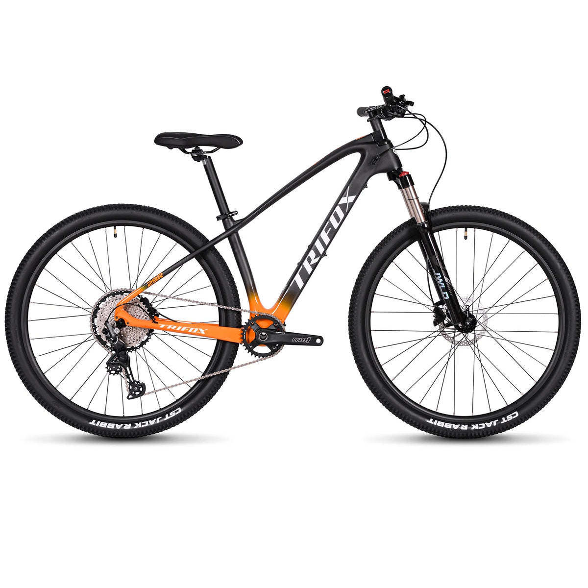 Bicicleta de montaña rígida TRIFOX MTB de fibra de carbono 29er con frenos de disco hidráulicos SHIMANO M6100 de 12 velocidades, bicicleta completa
