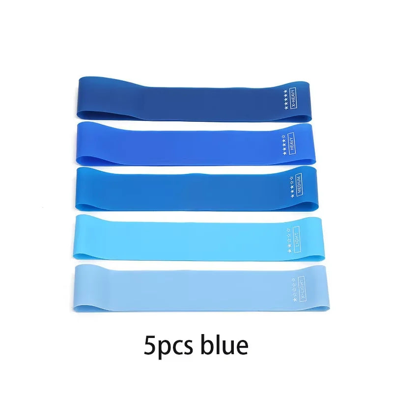 Juego de 5 Bandas de Resistencia de TPE, Bandas Elásticas de Goma para Entrenamiento de Fuerza, Expansor para Ejercicios de Yoga, Equipo de Gimnasio, Pilates Portátil
