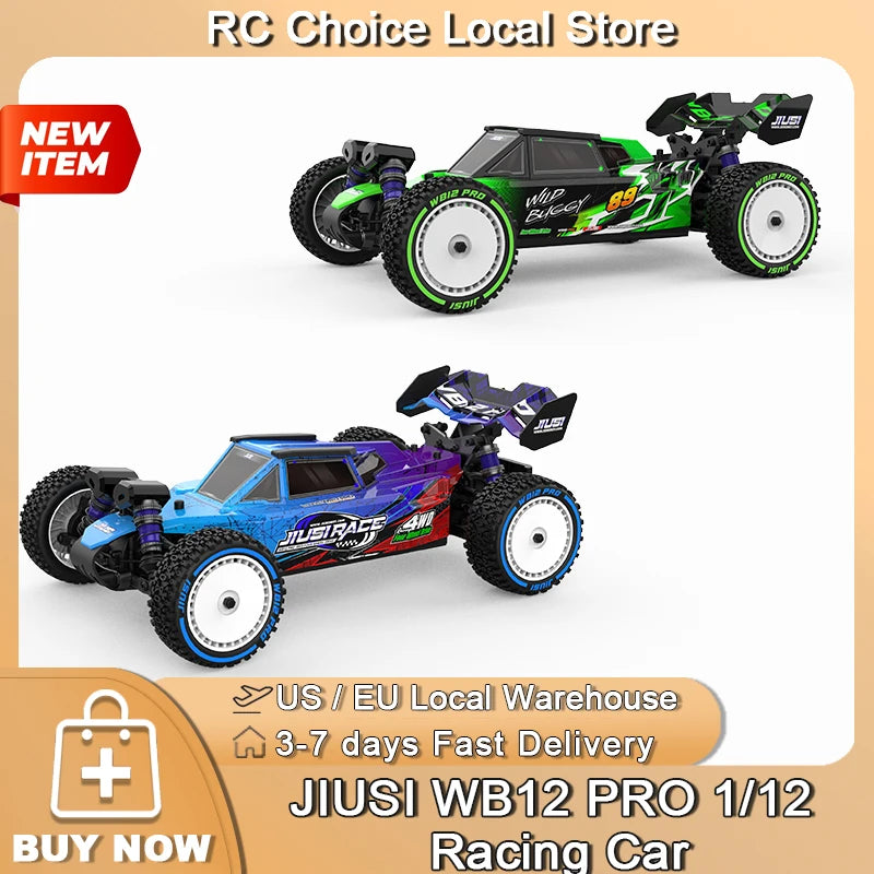 Coche de carreras JIUSI WB12 PRO 1/12 4WD 80 km/h sin escobillas, coche de control remoto 2.4G, coche todoterreno competitivo, vehículo para todo terreno