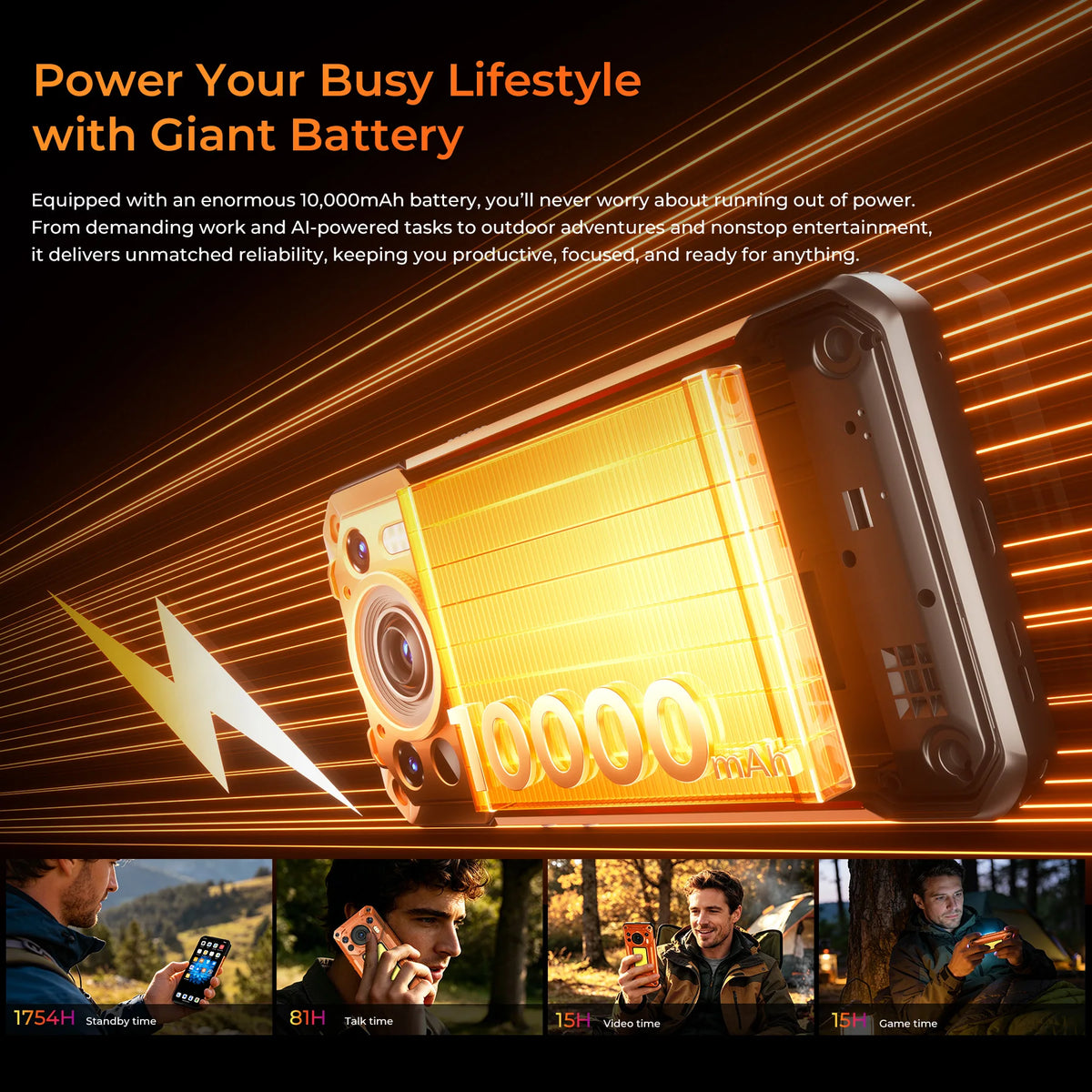 OUKITEL WP500 Ultra, el primer teléfono resistente con tecnología de IA térmica del mundo, con interruptor de privacidad, pantalla FHD+ de 6.78'', MTK Dimensity 8300, 36GB(12+24) de RAM + 1TB, 10000mAh, 45W, 108MP, luz de