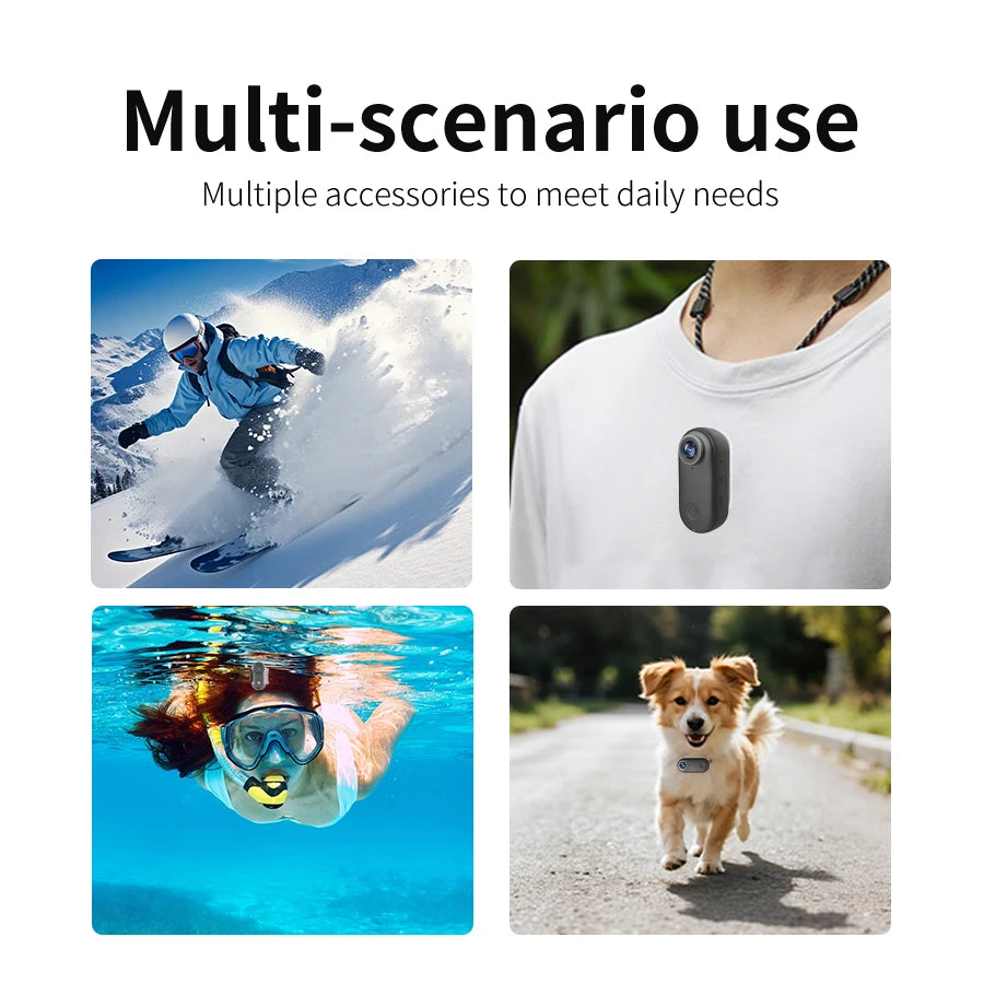 Mini Cámara WiFi HD 4K, Cámara de Acción Resistente al Agua, Cámara Corporal Magnética, Cámara de Bolsillo para Motocicleta, Cámara Deportiva para Exteriores, Vlog, Tarjeta de 64 GB