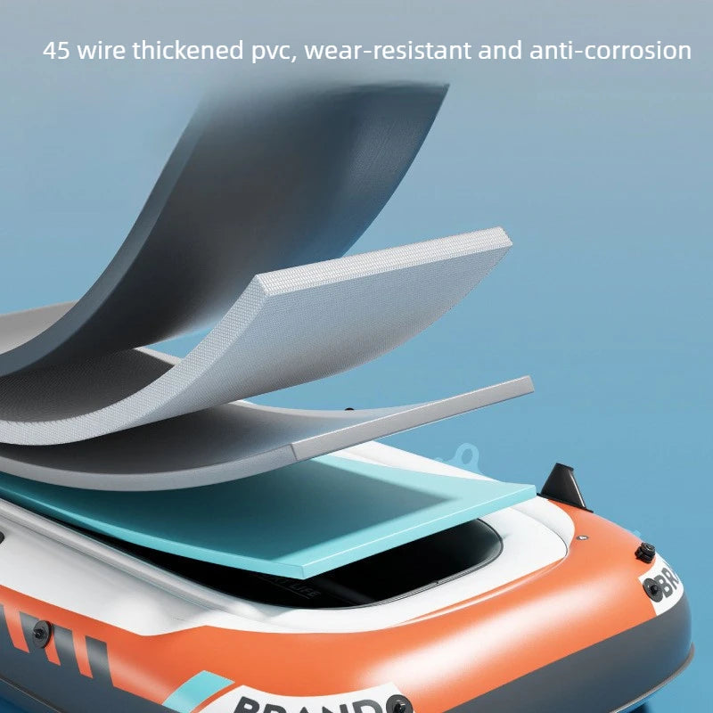 Kayak Inflable Reforzado para Varias Personas, Balsa de Asalto de Pared Alta, Bote Seguro y Estable Resistente a Arañazos para Rafting Familiar al Aire Libre