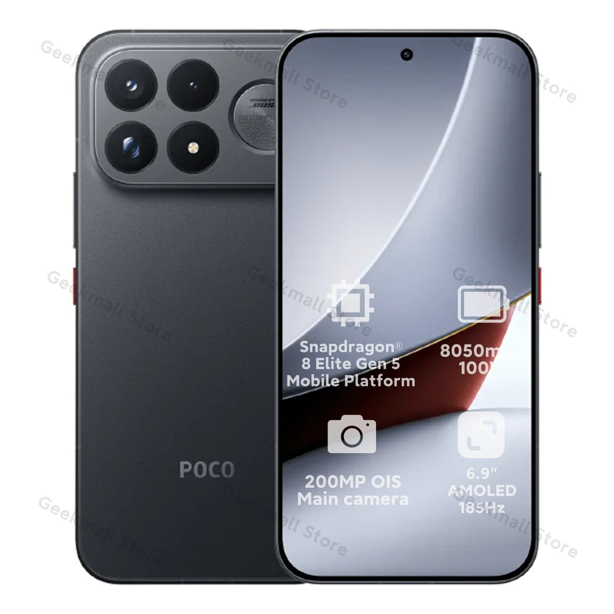 Versión Global POCO F9 Ultra, plataforma móvil Snapdragon 8 Elite Gen 5, pantalla AMOLED de 6,9" y 185 Hz, cámara de 200 MP con OIS, batería de 8050 mAh y 100 W, teléfono móvil POCO