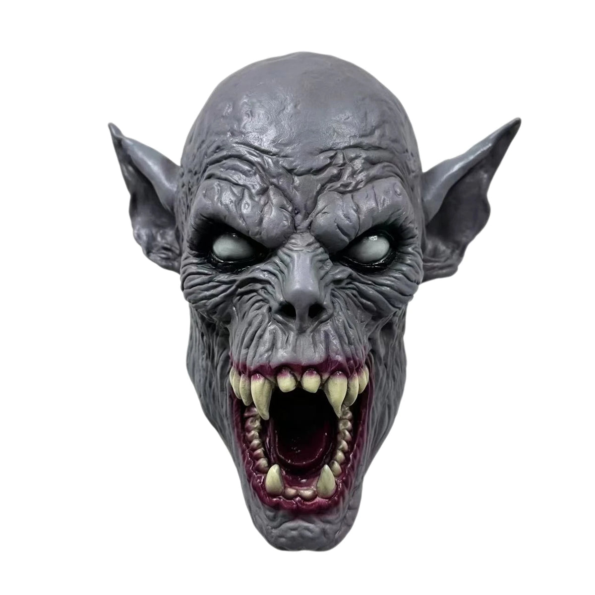 Máscara de látex realista de demonio, vampiro, zombi o monstruo para Halloween: accesorio de cabeza para cosplay, fiestas de disfraces, festivales y carnaval