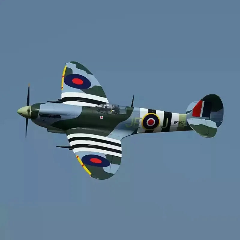 Modelo Xfly RC Spitfire Fighter, Avión Eléctrico de Ala Fija con Envergadura de 1200 mm, Modelo Ensamblado para Aficionados Adultos