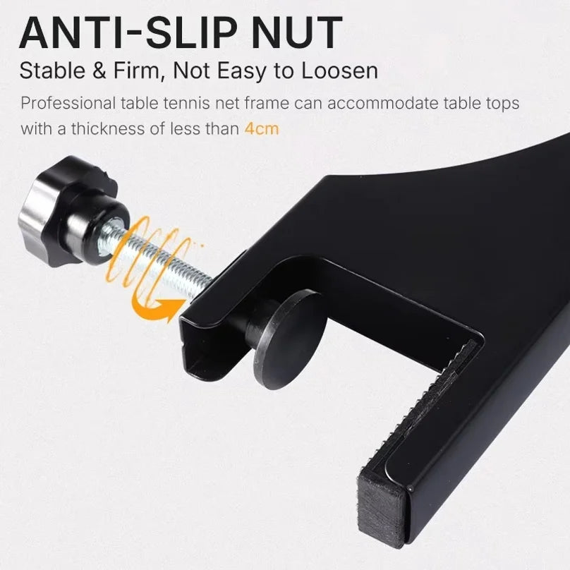 Red y Postes de Tenis de Mesa Portátiles, Fáciles de Instalar, Red de Ping Pong con Clip o Tornillo para Mesas de Menos de 4 cm
