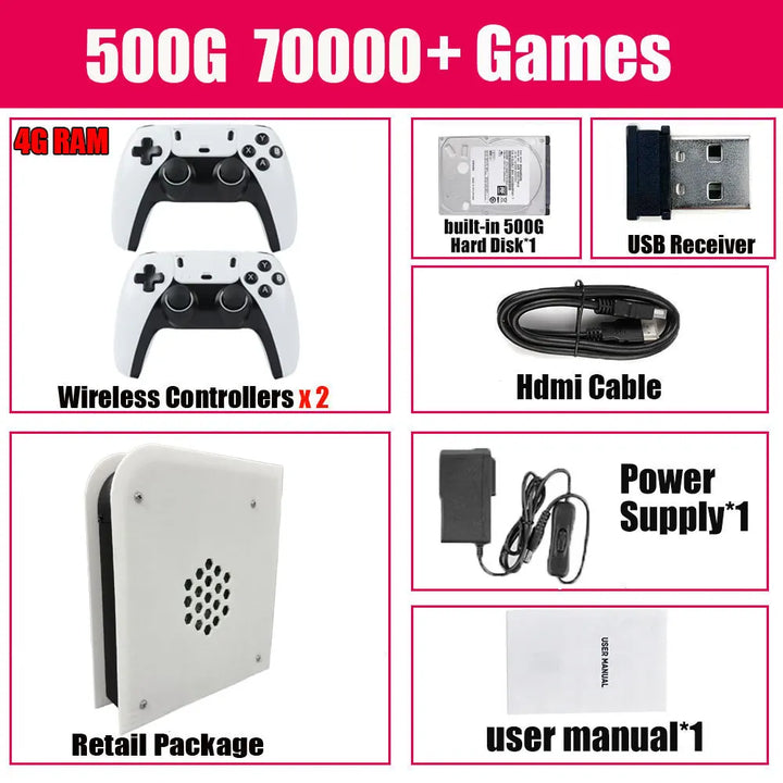 Consola de juegos retro con 8 GB de RAM, 2 TB de ROM, procesador M15, sistema Batocera, procesador I3-3110M, más de 70 000 juegos para Wii, PS2, PSP, NGC, N64 y Windows 11. Se puede jugar en la televisión.