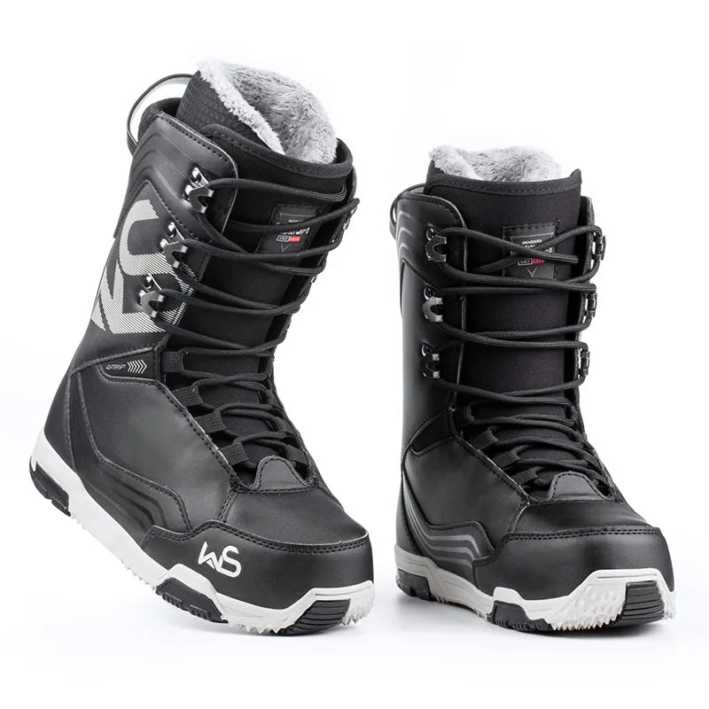 Botas de Snowboard Todoterreno, Impermeables, para Hombre y Mujer, con Grabado de Flores Planas