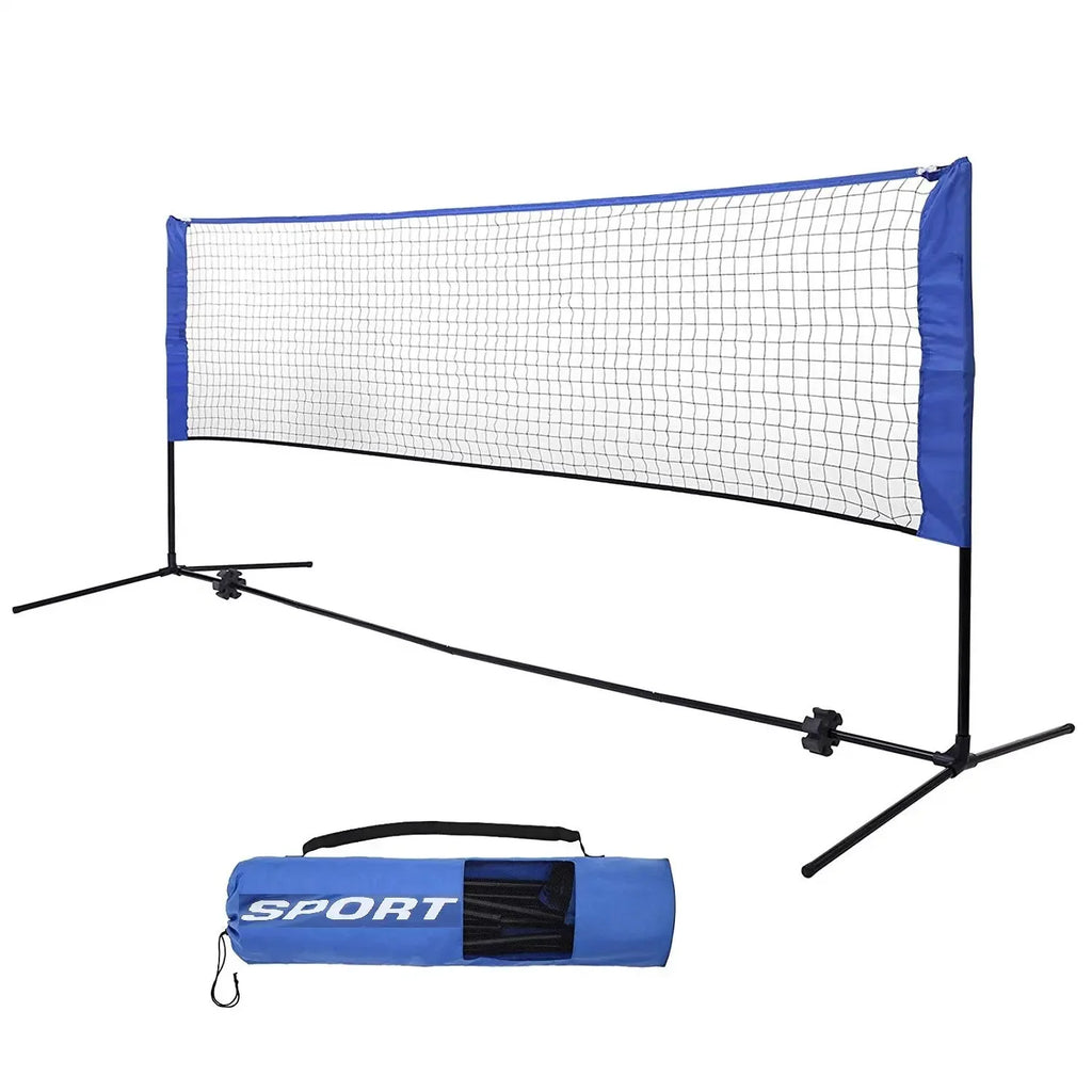 Red de tenis portátil, juego de red de bádminton con postes de acero inoxidable, red de nailon de altura ajustable con bolsa de transporte para Pickleball de voleibol