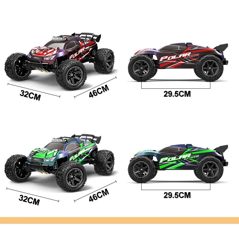 60 KM/H 1:8 todoterreno de alta velocidad RC Racing Car 6KG equipo de dirección impermeable súper amortiguador Control remoto grande RC Vehhide