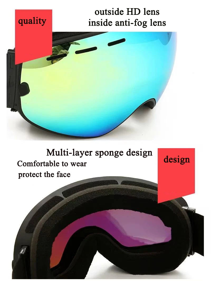 Gafas de Esquí Infantiles Antivaho con Doble Lente, Novedad 2026, Gafas de Esquí para Niños, Deportes al Aire Libre, Motos de Nieve