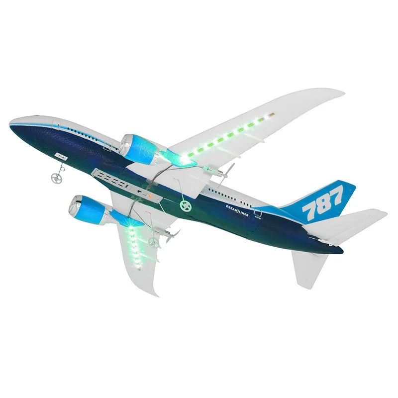 Avión RC Boeing 787 de Tres Canales, Ala Fija, Espuma EPP, Planeador, Avión Civil, 2.4G, Giroscopio, Modelo de Avión a Control Remoto