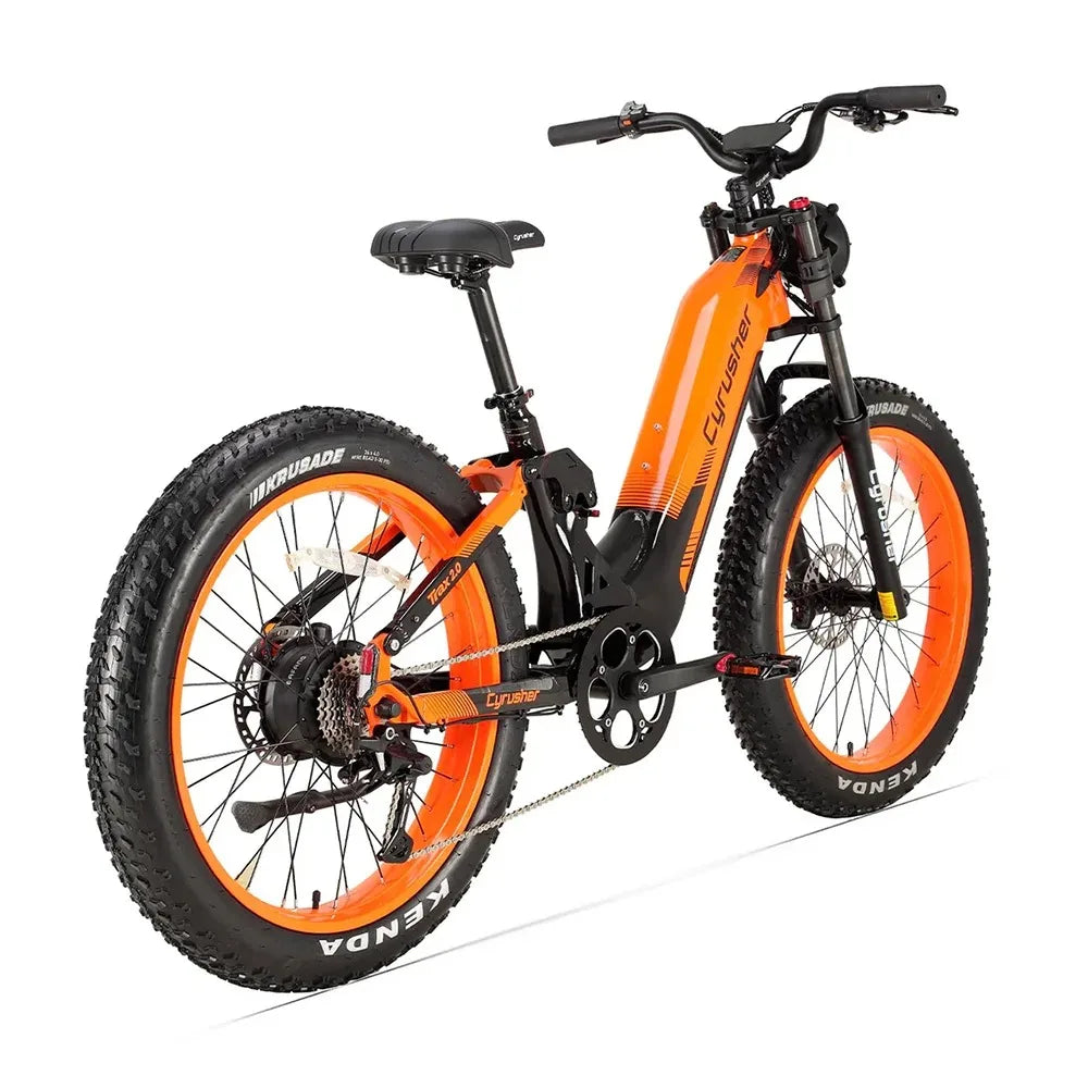 Cyrusher Trax 2.0 Electric Bike 250W Motor Shock Absorber Off-Road Fat Tire 26 Inch Tire 52V20Ah Battery