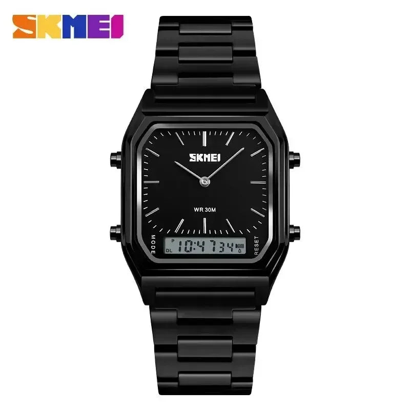 SKMEI 1220 Quartz Wristwatches relogio masculino Fashion Casual Watch  Men Digital Dual Time Sports Chronograph 3bar Waterproof