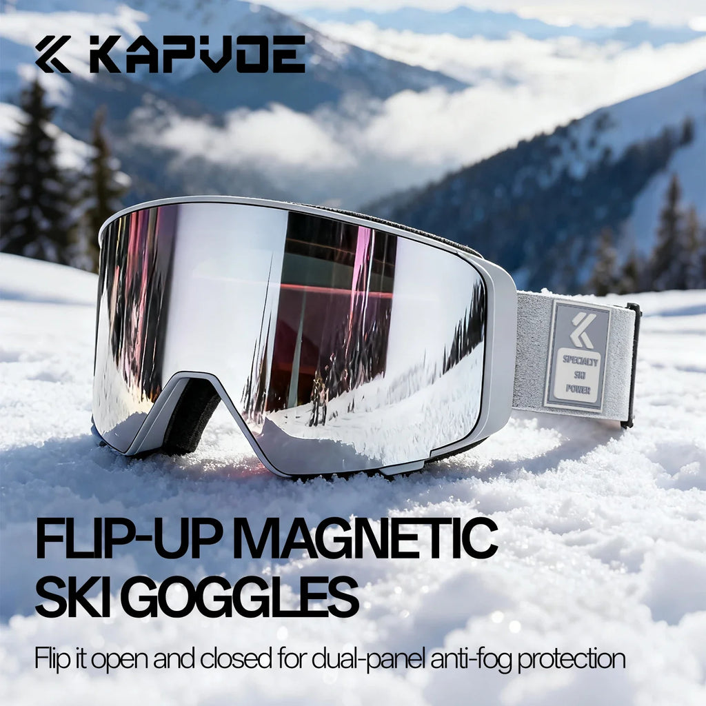 Gafas de Esquí Fotocromáticas Kapvoe, Gafas de Nieve para Snowboard, Esquí, Antivaho, UV400, Gafas para Moto de Nieve, Motocicleta, Hombre y Mujer