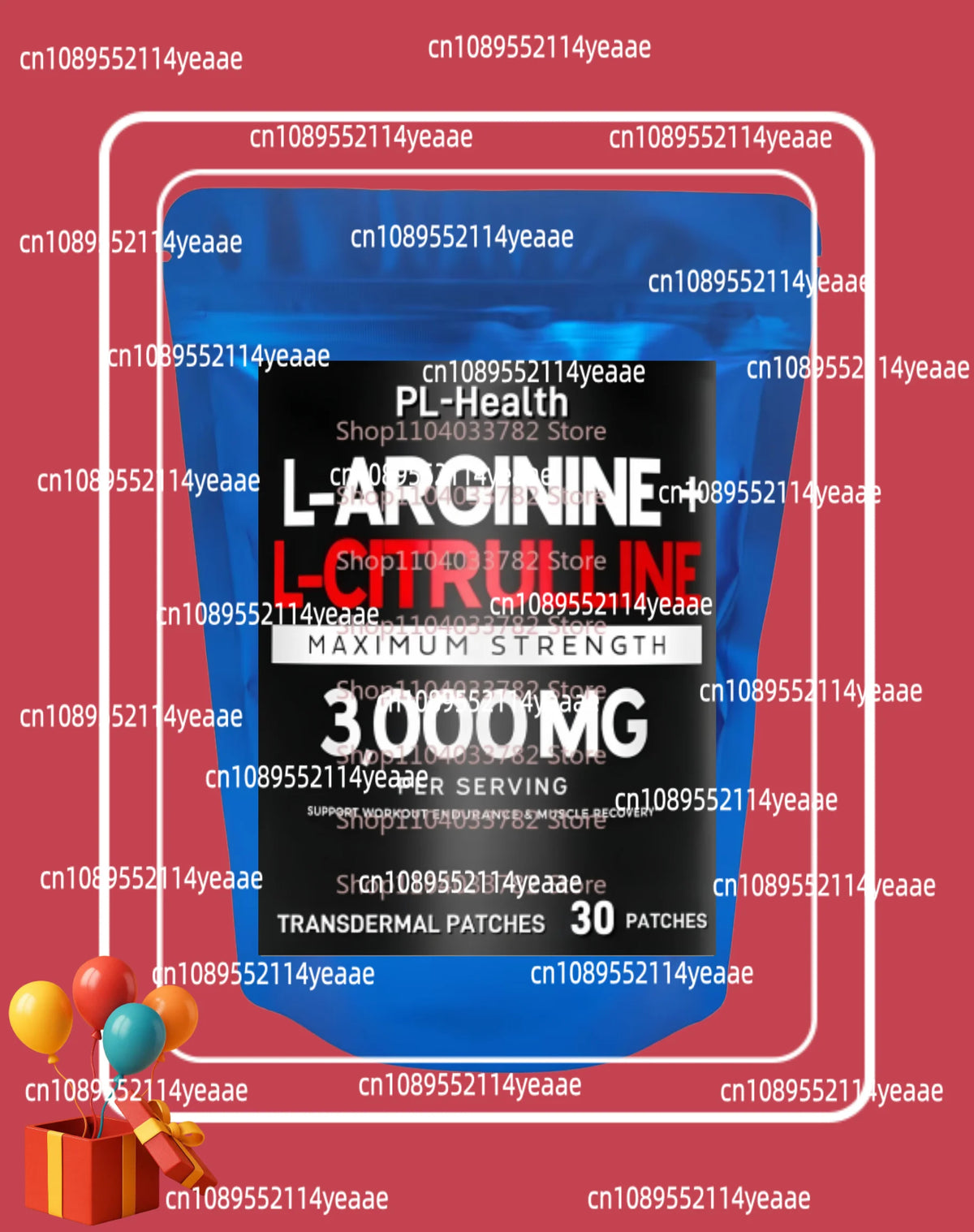 30 Parches Transdérmicos de L-Arginina y L-Citrulina, Óxido Nítrico - Resistencia, Energía