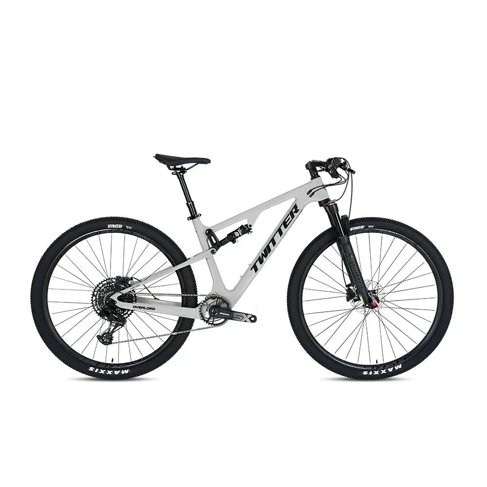 Bicicleta de montaña de fibra de carbono 2026 TWITTER OVERLORD, Electronic Variable Di2 XTR M9250 de 12 velocidades, suspensión trasera T900, frenos de disco hidráulicos AM