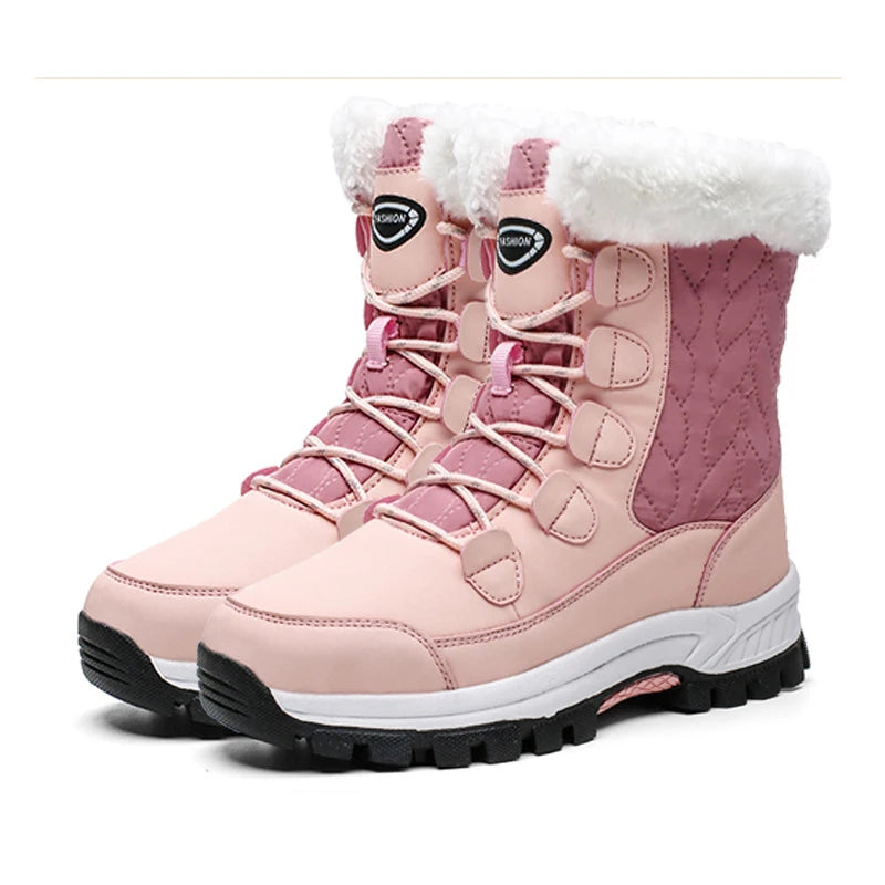 CINESSD Botas De nieve clásicas para Mujer, zapatos cálidos De invierno, zapatos De plataforma hechos a mano, Botas para Mujer, botines hasta el tobillo De Mujer talla 42