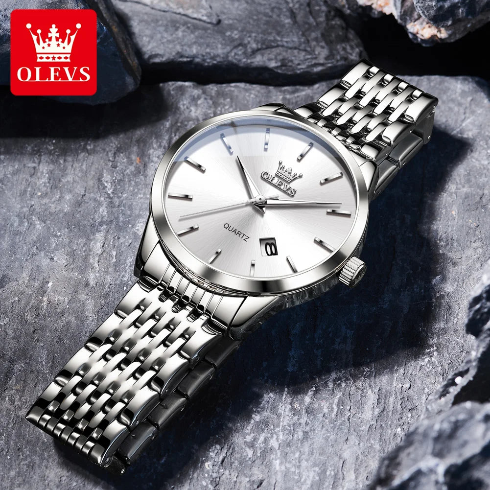 OLEVS Watches Man 2907 Original Casual Fashion Sports Quartz Watch Waterproof Luminous Automatic Date Mens Watch Gift Box