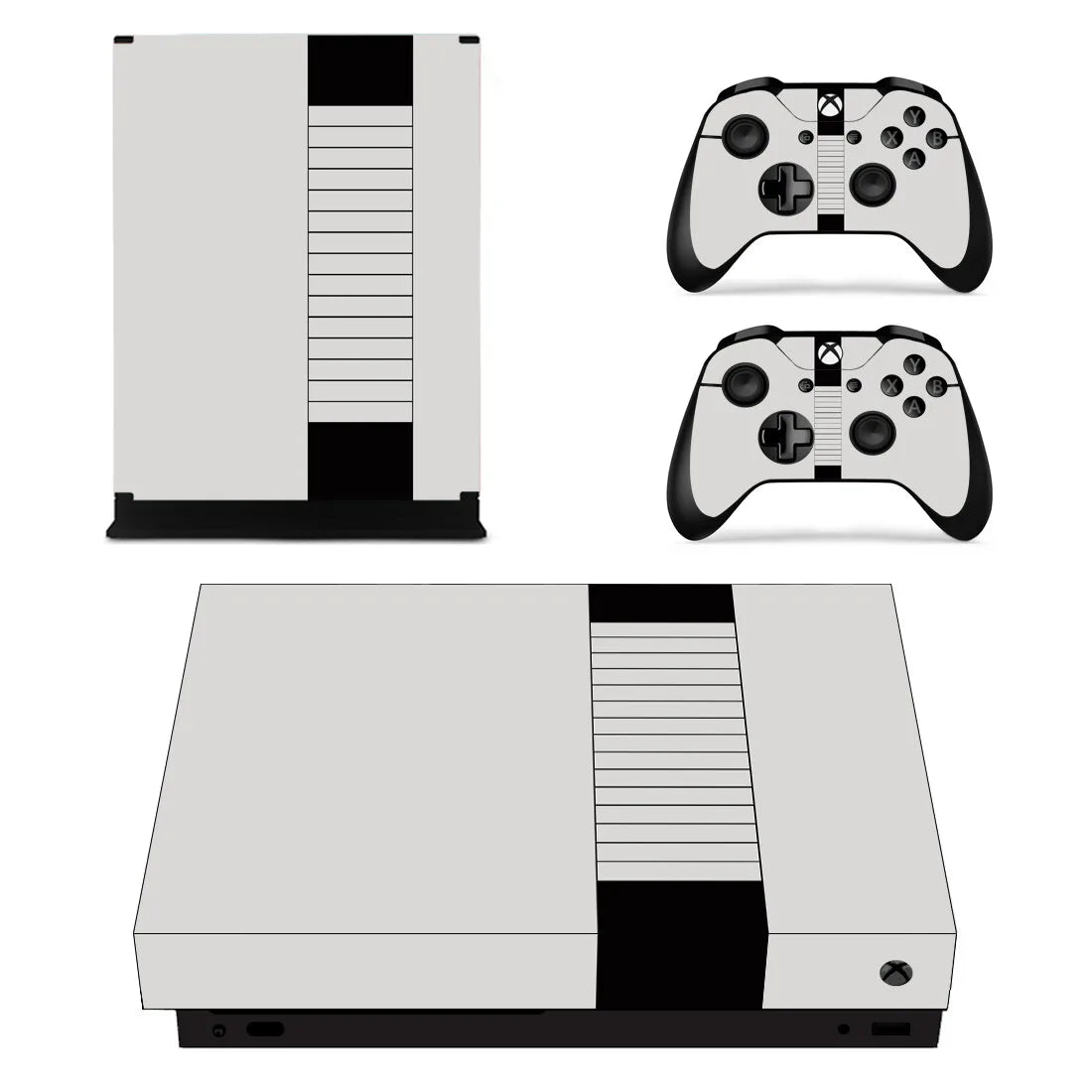 Personalización, diseño personalizado, vinilos adhesivos para cubrir completamente la consola y el mando de Xbox One X
