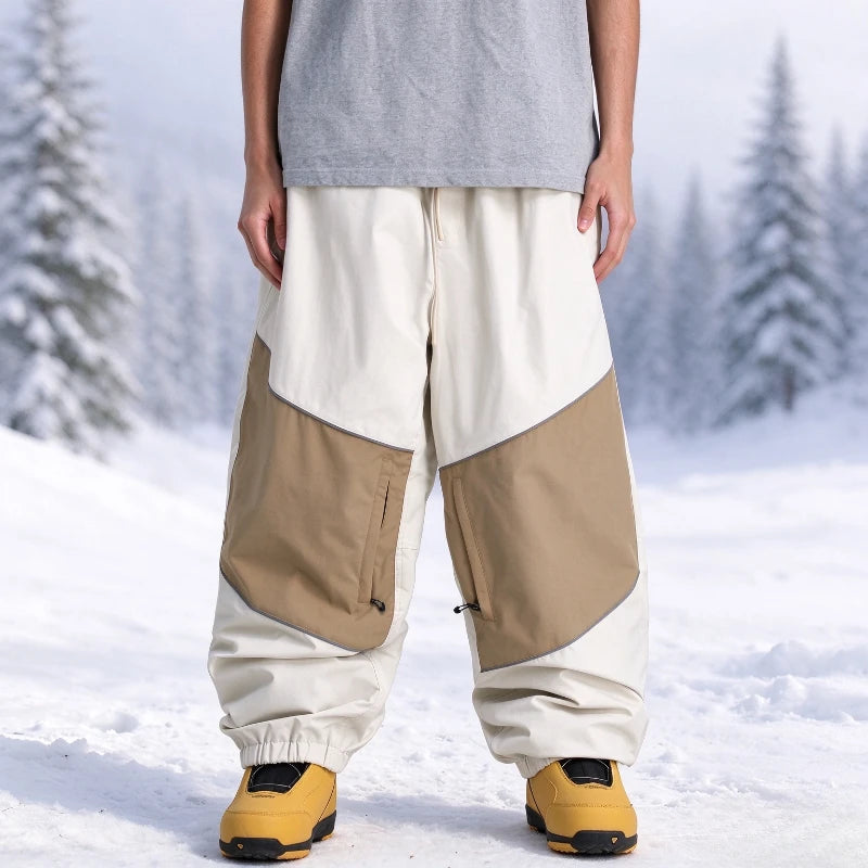 Pantalones de esquí nuevos 2026 para mujer y hombre, de invierno, cortavientos, impermeables, transpirables, holgados, lisos, deportivos, cálidos, para snowboard, ropa de exterior