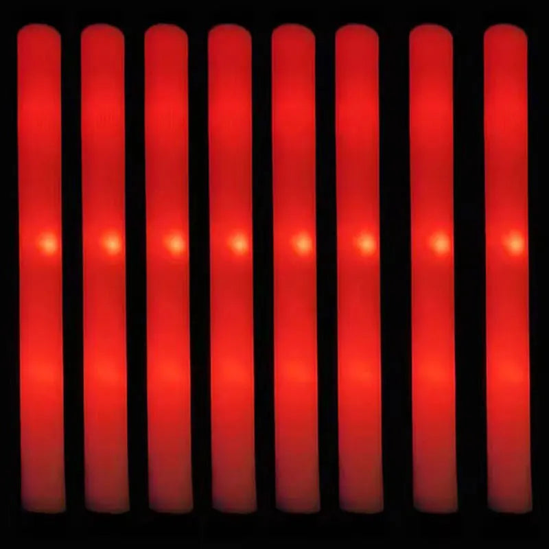 30 Uds. De barras luminosas de espuma con 3 modos, barra luminosa intermitente Led colorida que brilla en la oscuridad, suministros para fiestas para conciertos de Raves de boda