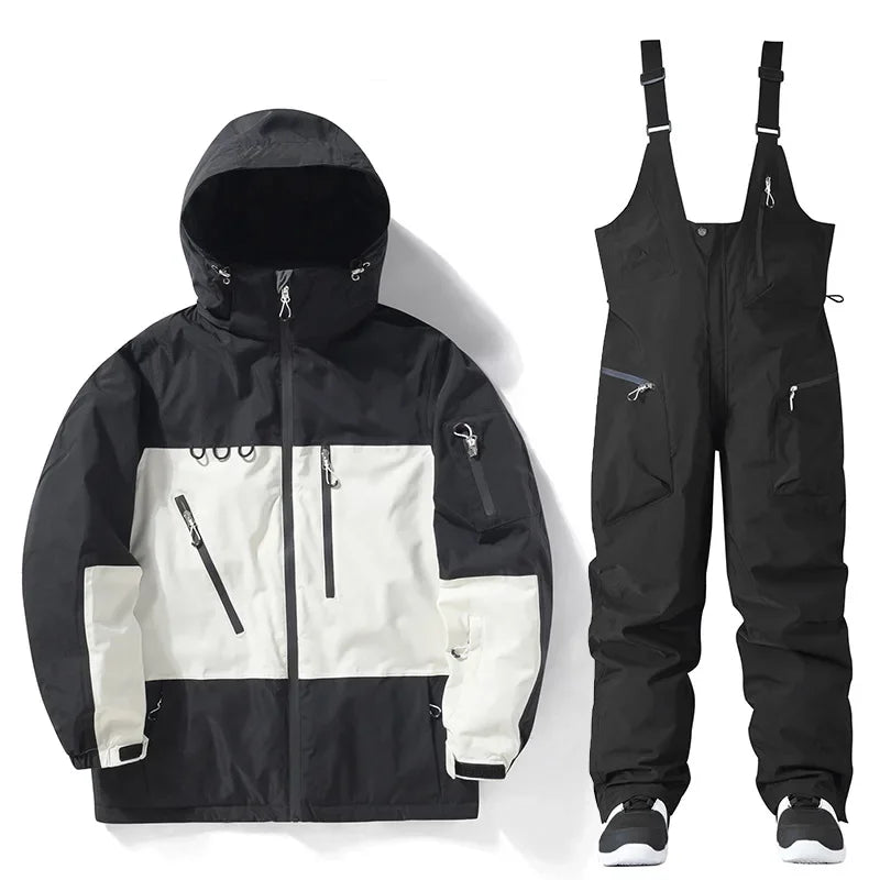Traje de esquí térmico para hombre y mujer, temporada de nieve 24-25, pantalones impermeables para snowboard y esquí.