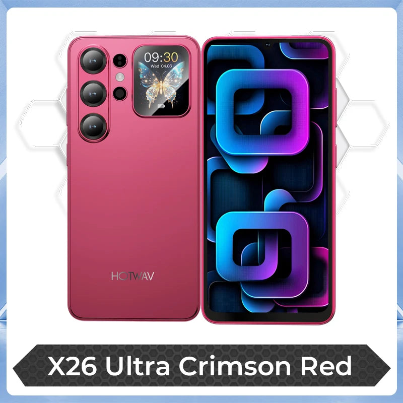 Smartphone HOTWAV X26 Ultra 6,75'' 120Hz 5160mAh 18W Android 16 con segunda pantalla, 6GB 128GB, teléfono móvil WiFi 6