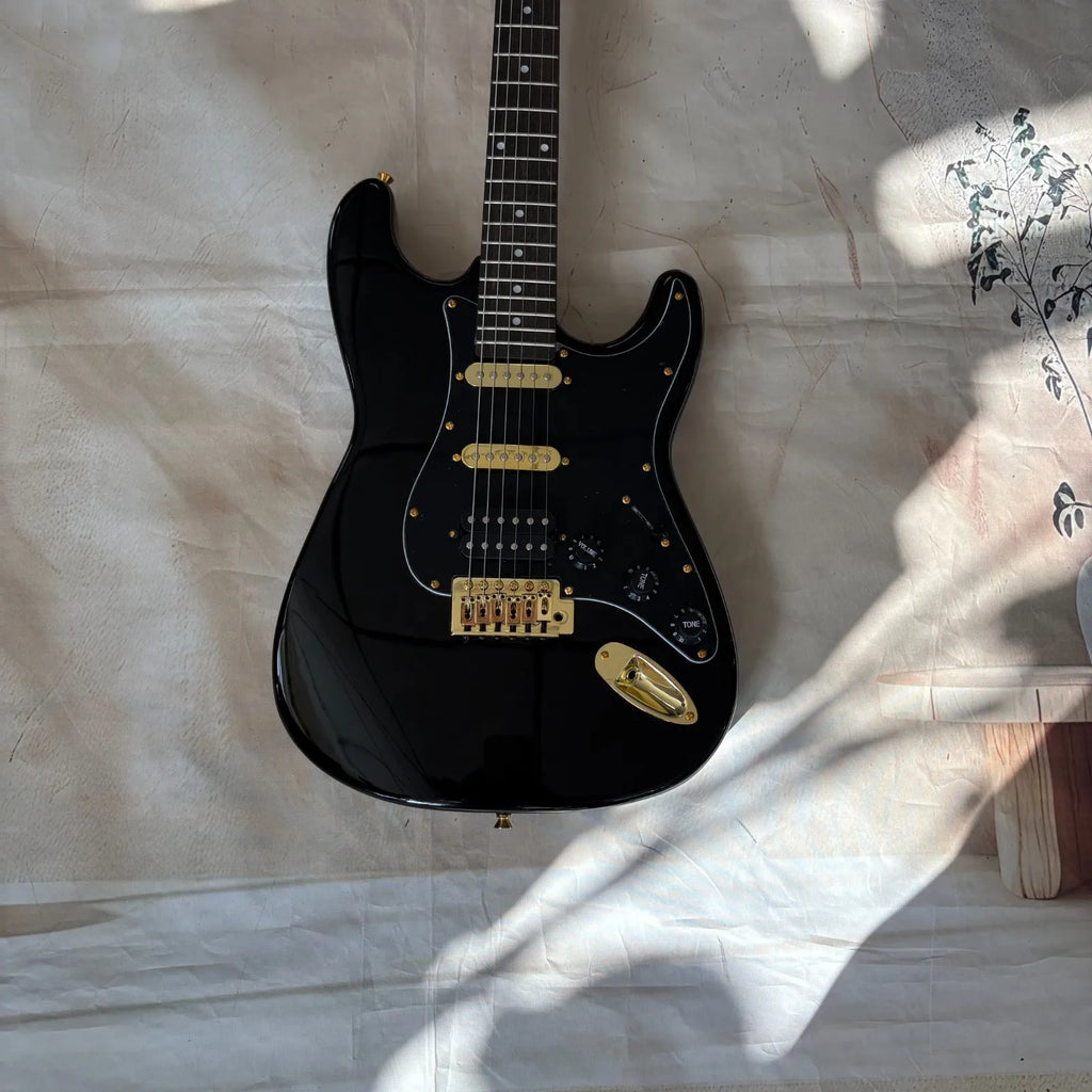 Diapasón de palisandro para guitarra estilo 2025, mástil de arce, herrajes dorados