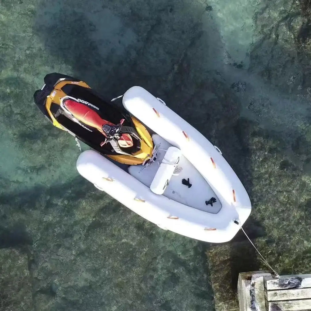 Nuevo Jet Ski inflable tierno para botes de remos, lancha motora de PVC para aguas de lago y océano, uso al aire libre