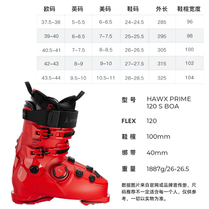 Botas de esquí para hombre con cuatro botones para snowboard y doble tabla