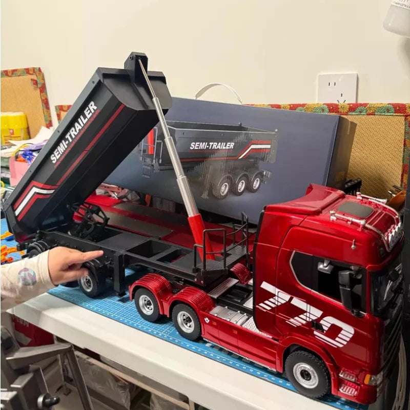 Huina 2026 Nuevo Coche de Aleación 1509 Camión de Ingeniería Scania Modelo 2.4G Juguete de Control Remoto Coche de Simulación a Control Remoto Regalo