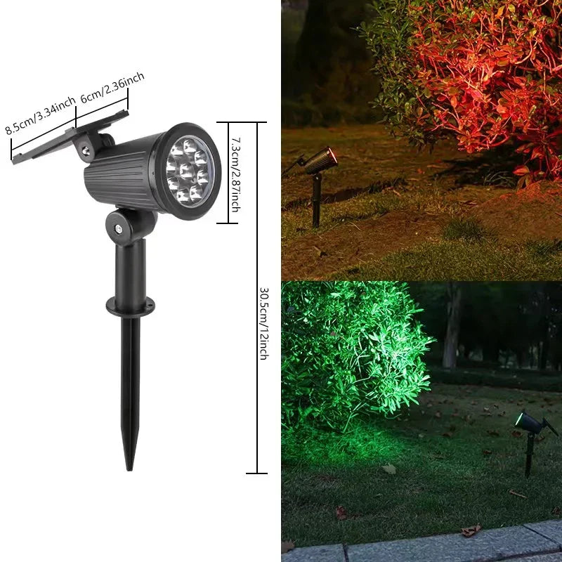 Luces solares de paisaje, foco ajustable de 9 LED para pared o suelo, iluminación exterior impermeable IP65 para jardín, patio y camino, 1-4 unidades
