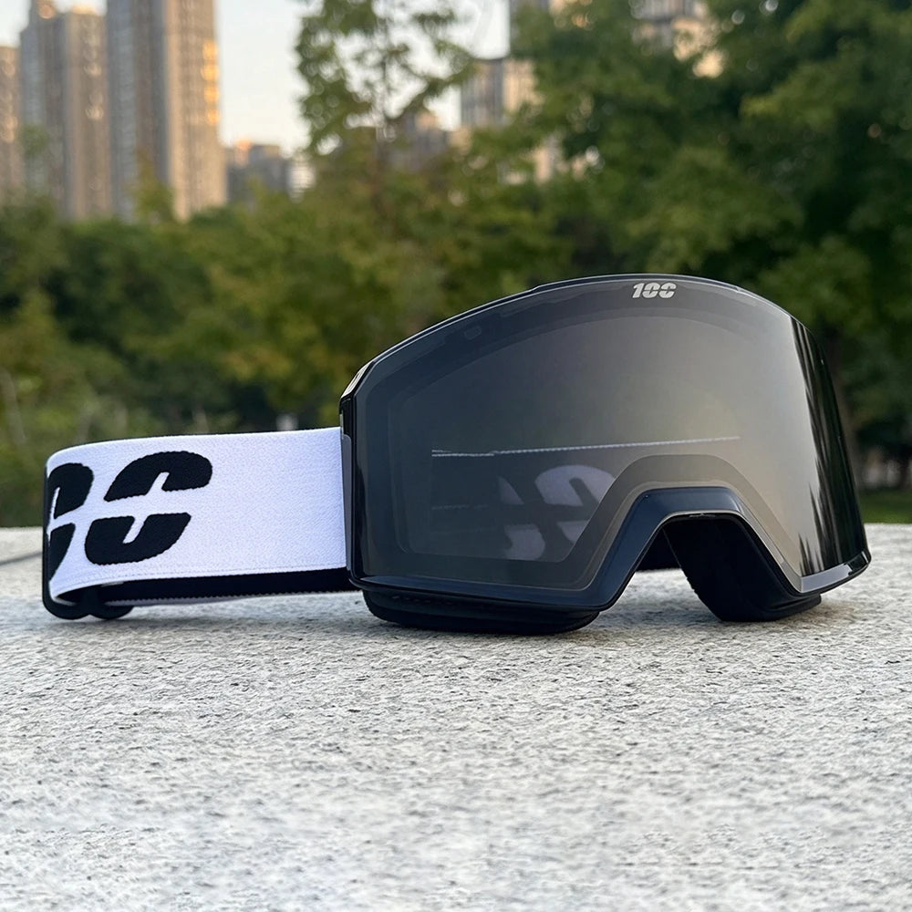 Gafas de esquí profesionales para invierno, con sistema de cambio rápido mediante imán, doble capa, tratamiento antiniebla, para snowboard, para hombres y mujeres.