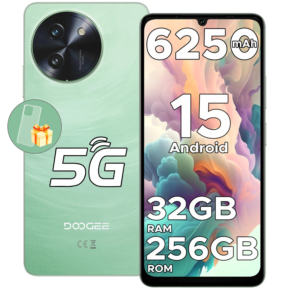 Smartphone DOOGEE Note59 Pro Android 15 5G HD, 32 GB RAM, 256 GB ROM, batería mAh, versión global