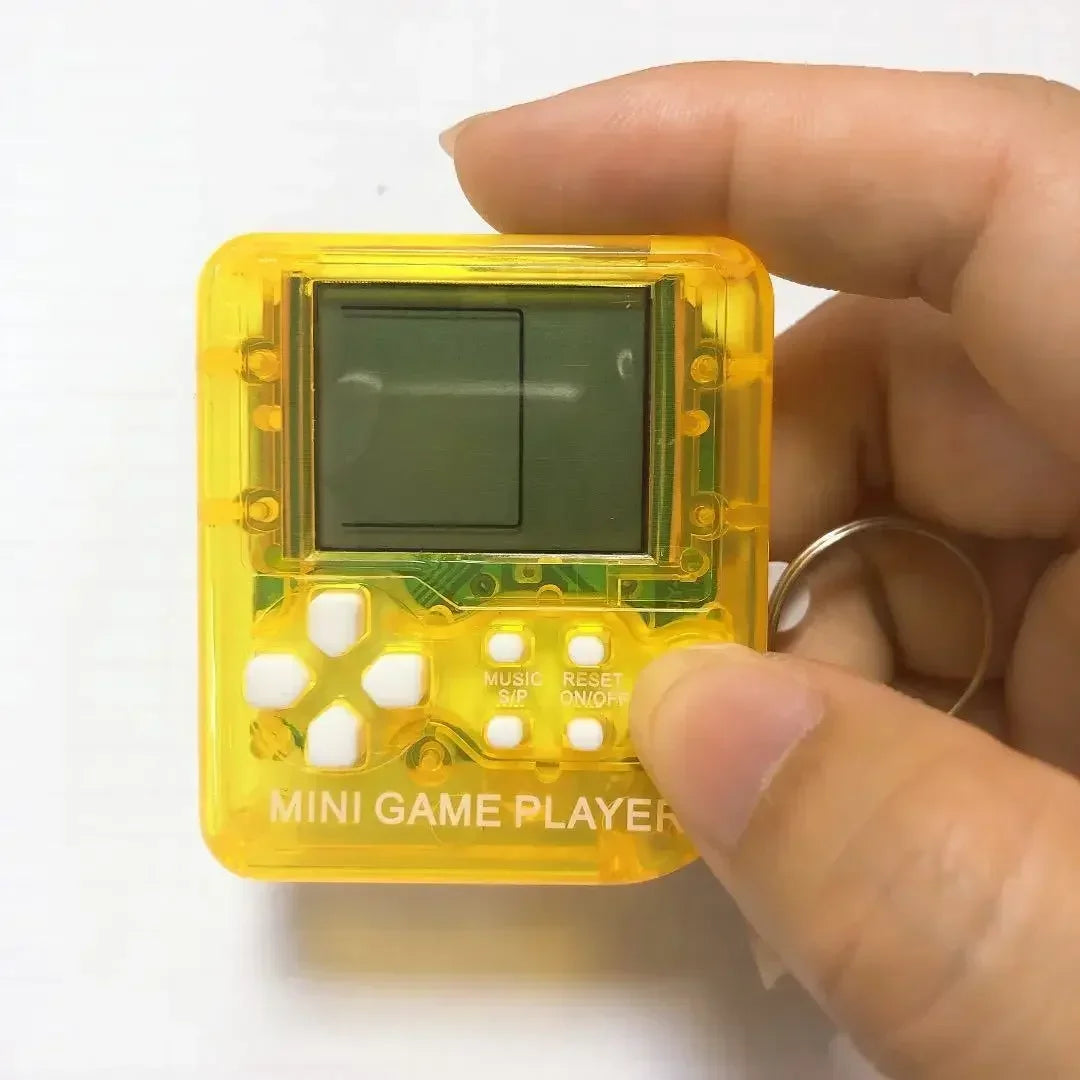 Mini llavero de bolsillo clásico portátil, anillo antipérdida, vídeo nostálgico Retro, máquina de consola de juegos, juguetes para niños, reproductor de juegos